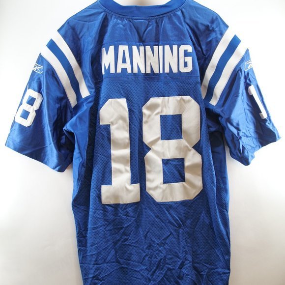 Reebok On Field NFL Peyton Manning #18 Indianapolis Colts Captains Jersey Sz 52 - Picture 6 of 10